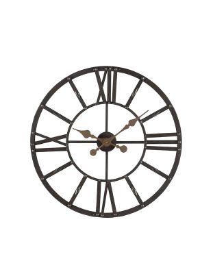 Wandklok Nimar rond 60cm bruin
