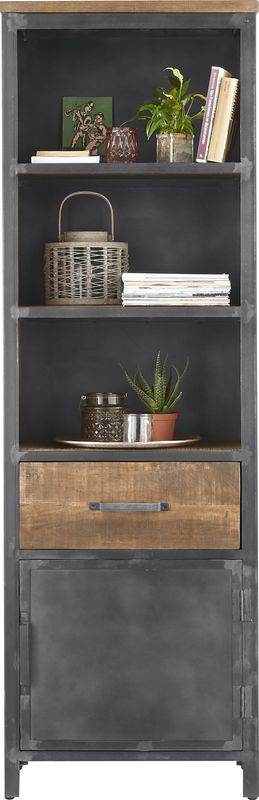 Boekenkast Indusy mangohout 200x065x037 cm