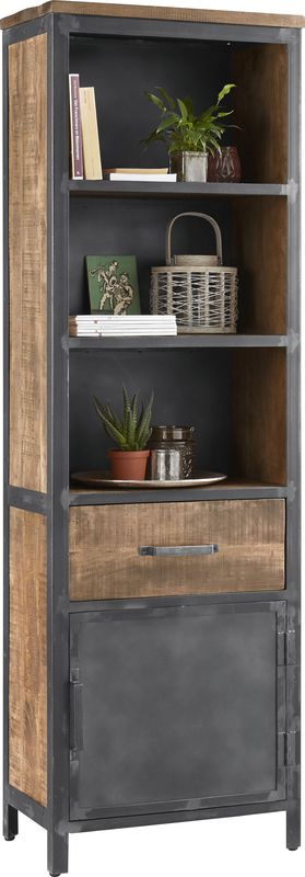 Boekenkast Indusy mangohout 200x065x037 cm