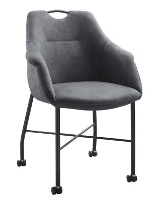 Eetkamerstoel Lucide microvezel antraciet