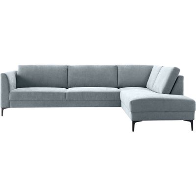 Hoekbank rechts Gulnare lichtgrijs basic comfort