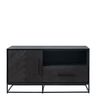 TV-meubel Vinito (109 CM) eiken fineer zwart
