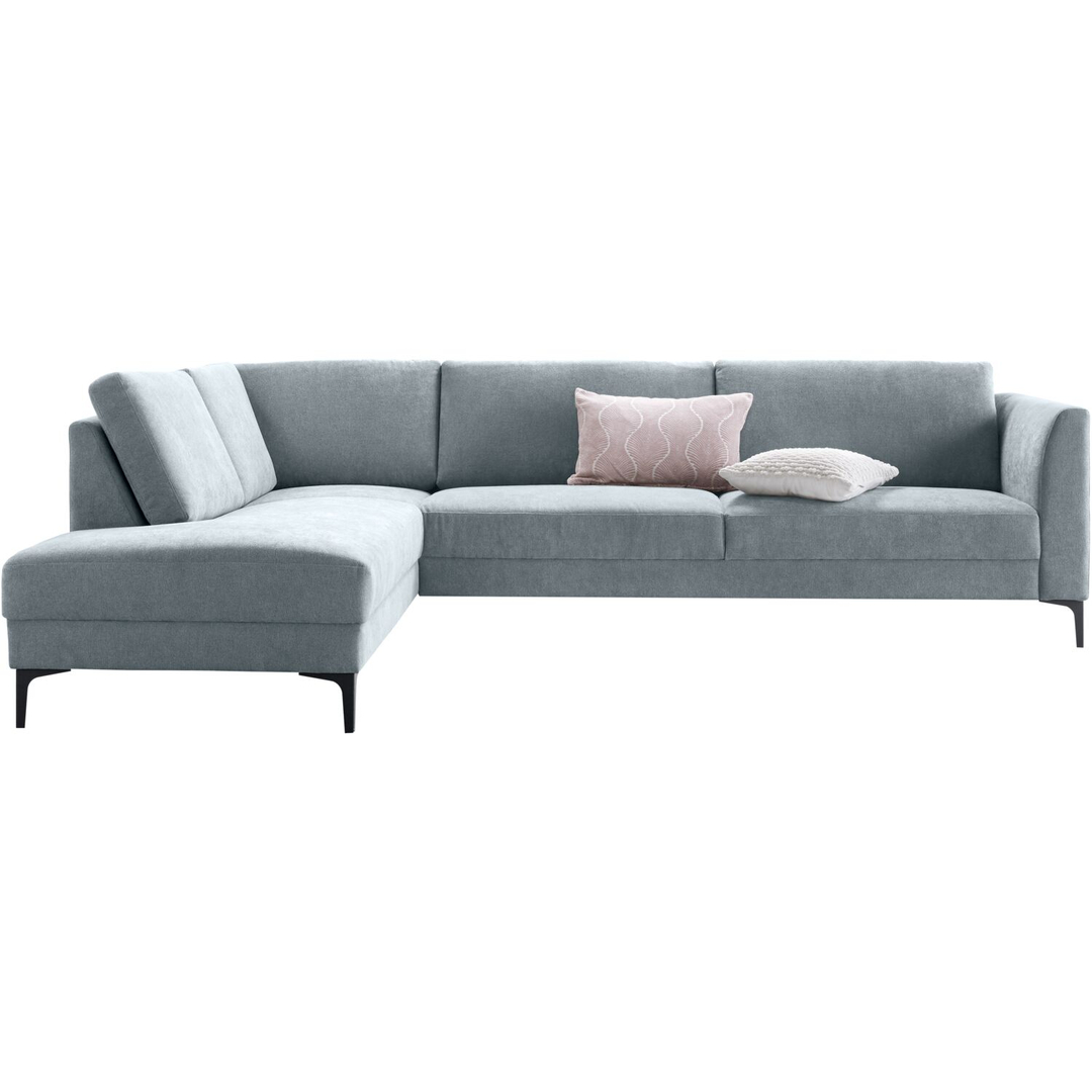 Hoekbank links Gulnare lichtgrijs basic comfort