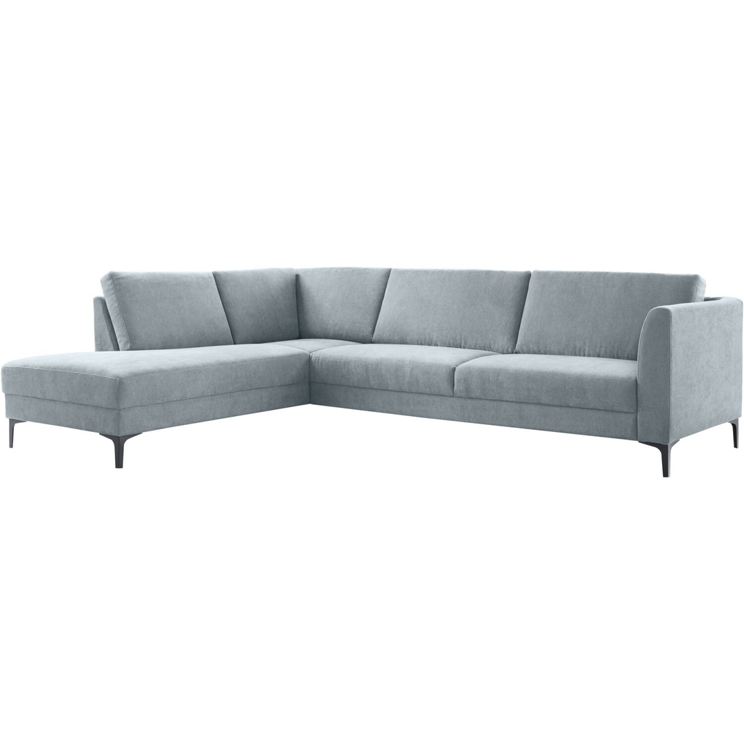 Hoekbank links Gulnare lichtgrijs basic comfort