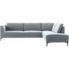 Hoekbank rechts Gulnare lichtgrijs premium comfort