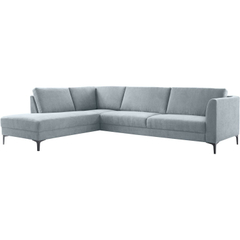 Hoekbank links Gulnare lichtgrijs premium comfort