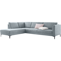 Hoekbank links Gulnare lichtgrijs premium comfort