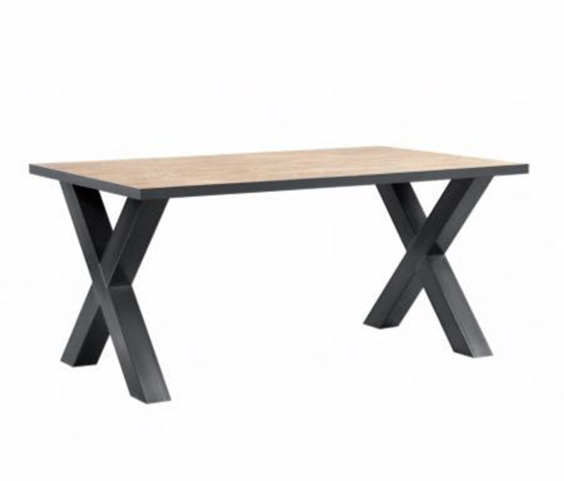Eettafel met kruispoot Silvares 164x100 cm rechthoekig