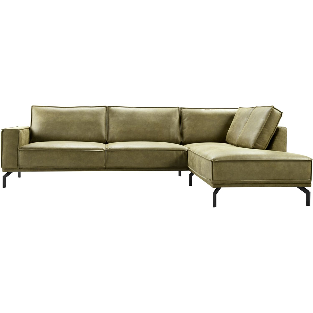 Hoekbank rechts Alburg mosgroen basic comfort