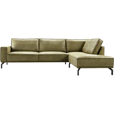 Hoekbank rechts Alburg mosgroen basic comfort