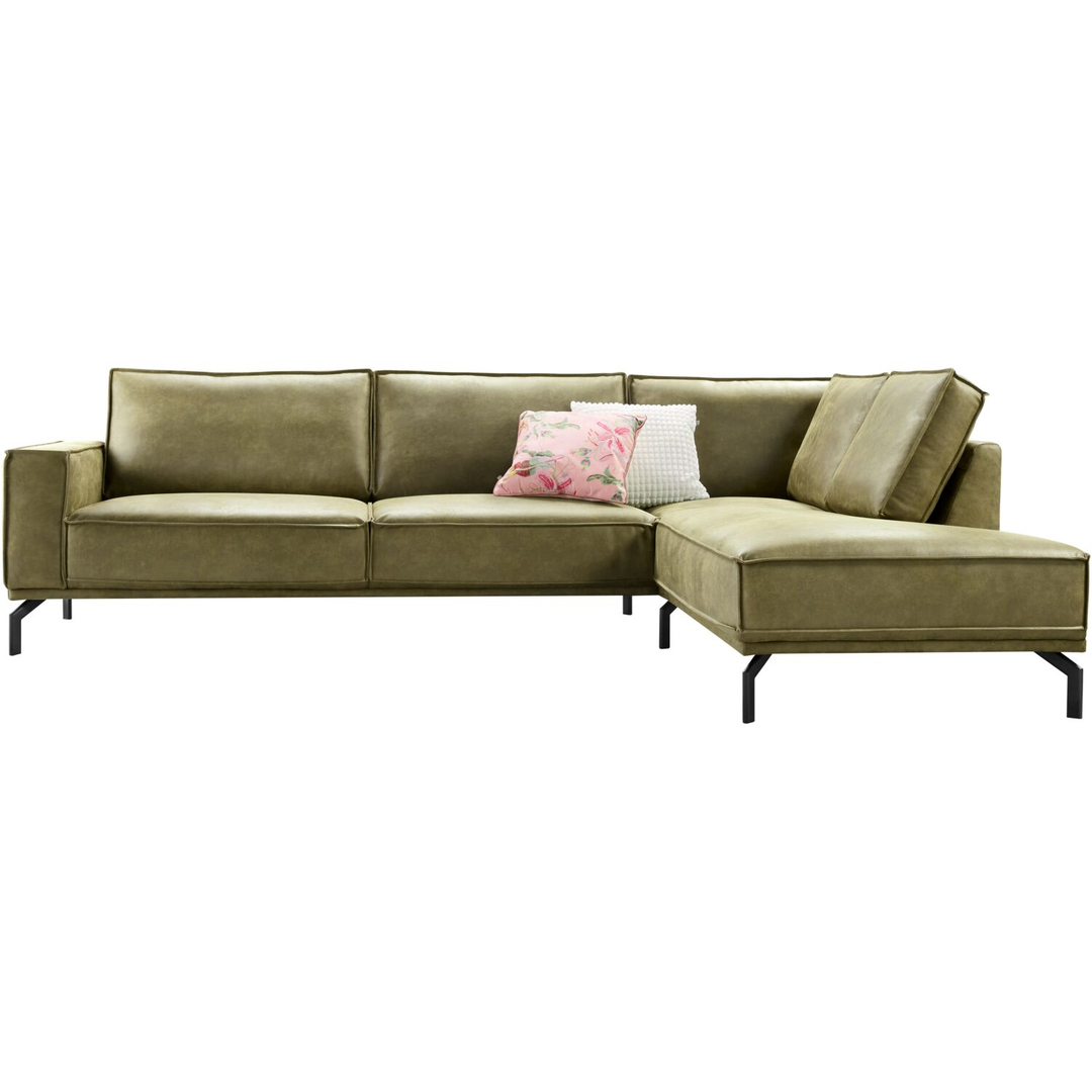 Hoekbank rechts Alburg mosgroen basic comfort