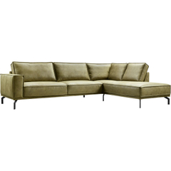 Hoekbank rechts Alburg mosgroen basic comfort