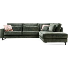 Hoekbank rechts Coventry groen basic comfort