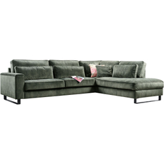 Hoekbank rechts Coventry groen basic comfort