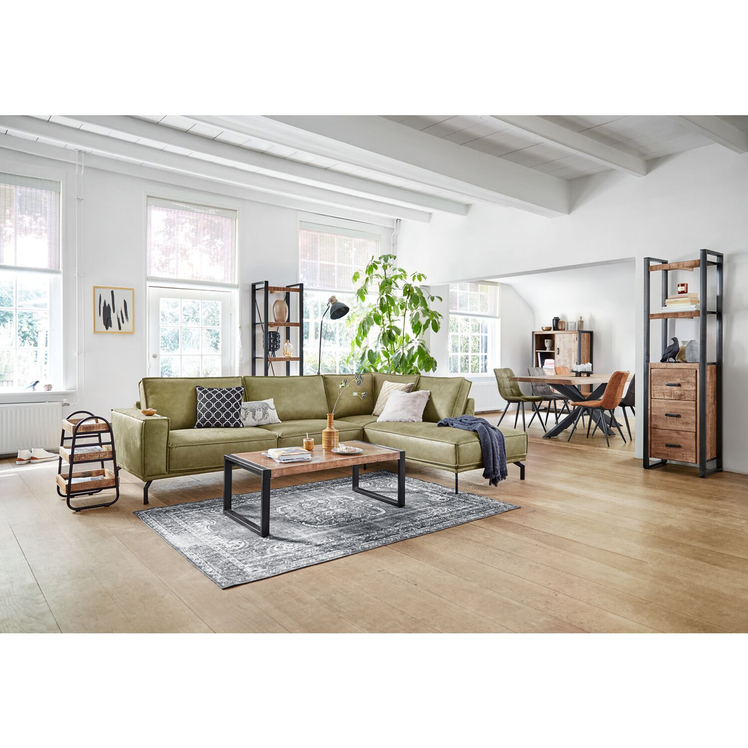 Hoekbank rechts Alburg mosgroen premium comfort