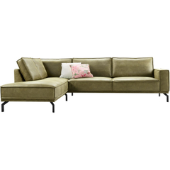 Hoekbank links Alburg mosgroen basic comfort