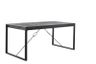 Eettafel Newhaven U-poot zwart 140x80 cm rechthoekig
