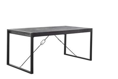 Eettafel Newhaven U-poot zwart 160x90 cm rechthoekig