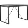 Bartafel Newhaven zwart mangohout 140x80 cm rechthoekig