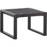 Bijzettafel Newhaven zwart mangohout 60 cm vierkant