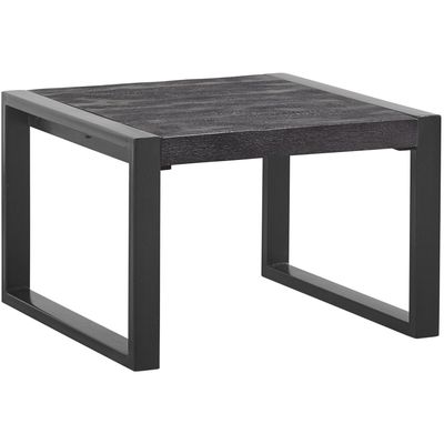 Bijzettafel Newhaven zwart mangohout 60 cm vierkant