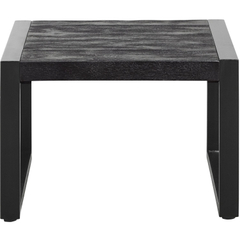 Bijzettafel Newhaven zwart mangohout 60 cm vierkant