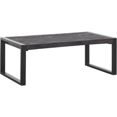 Salontafel Newhaven zwart mangohout 110x60 cm rechthoekig