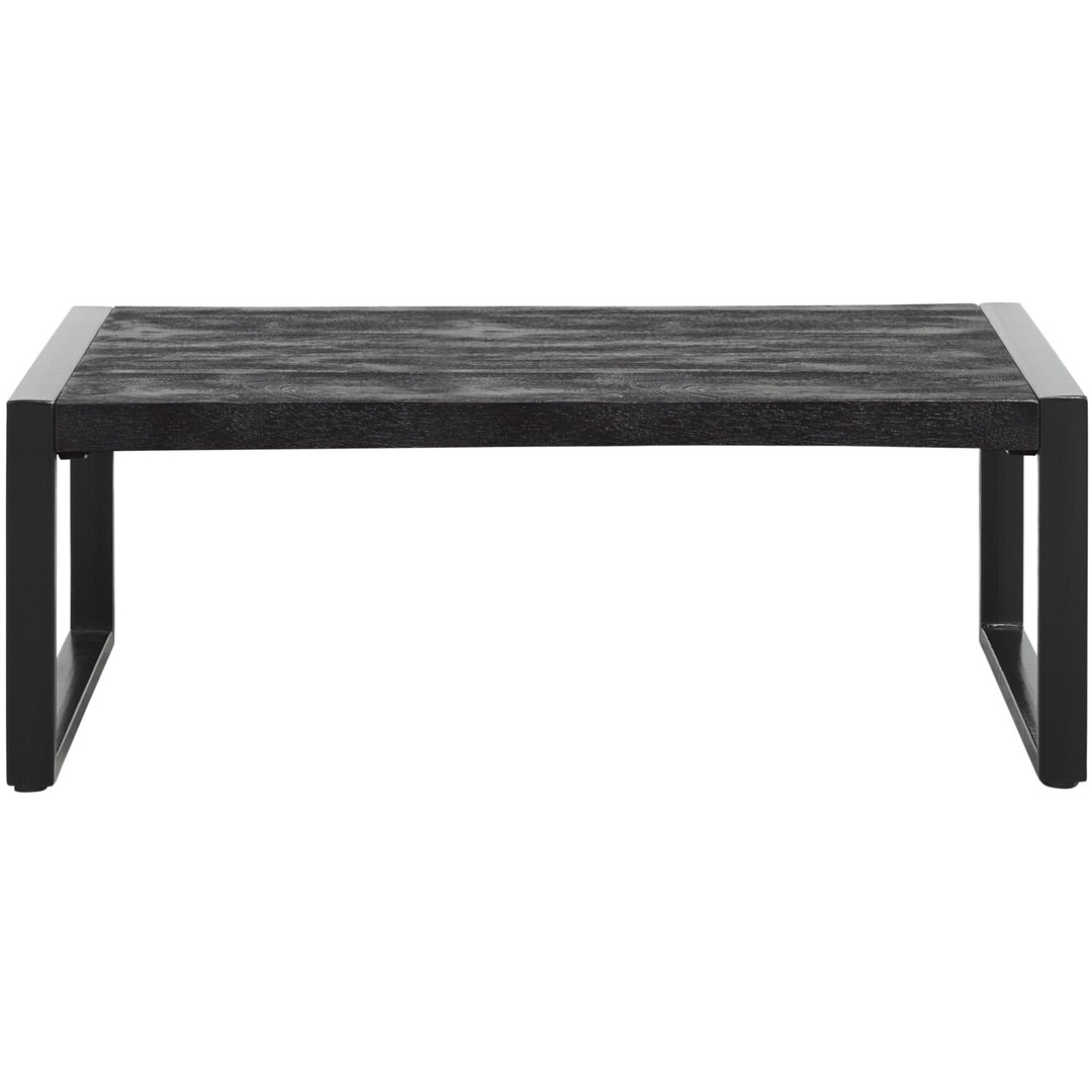 Salontafel Newhaven zwart mangohout 110x60 cm rechthoekig