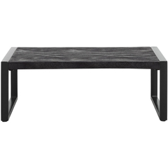 Salontafel Newhaven zwart mangohout 110x60 cm rechthoekig