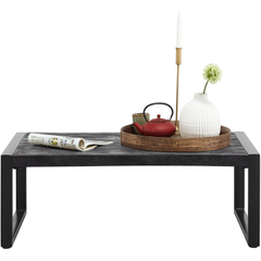 Salontafel Newhaven zwart mangohout 110x60 cm rechthoekig