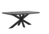 Eettafel Newhaven zwart mangohout 200x100 cm rechthoekig