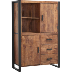 Opbergkast Newhaven mangohout 150x100x43 cm