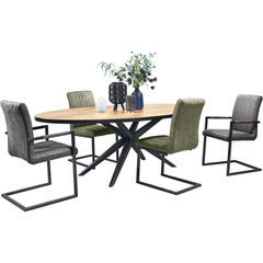  Eettafel Santon 200x102 cm ovaal