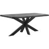 Eettafel Newhaven zwart mangohout 220x100 cm rechthoekig