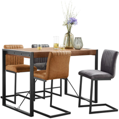 Bartafel Newhaven mangohout 140x80 cm rechthoekig