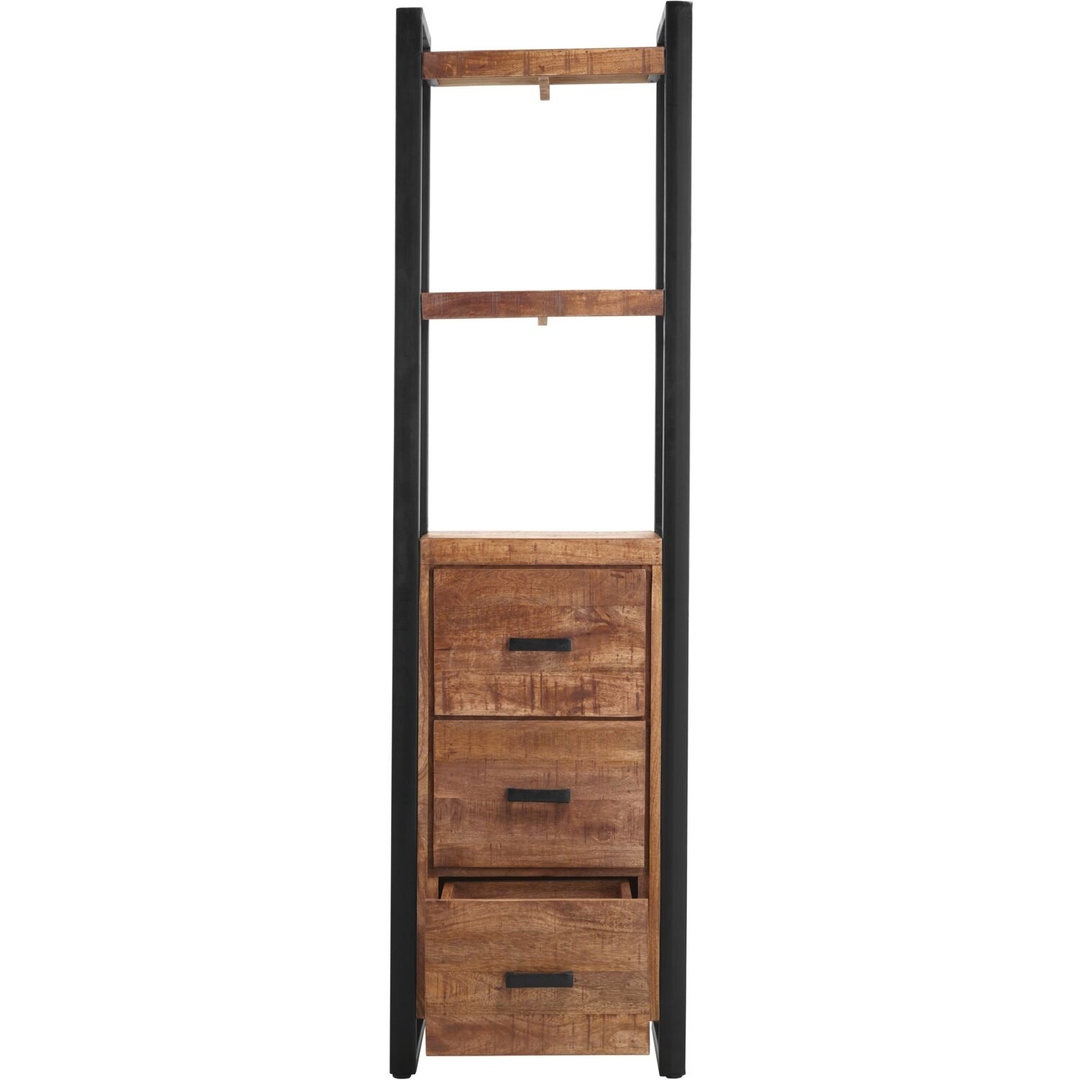 Boekenkast Newhaven mangohout 3 laden 200 cm