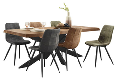 Eettafel Newhaven mangohout 200x100 cm rechthoekig