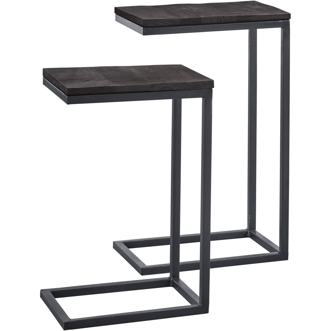 Bijzettafelset Northwood zwart 27 en 28 cm rechthoekig
