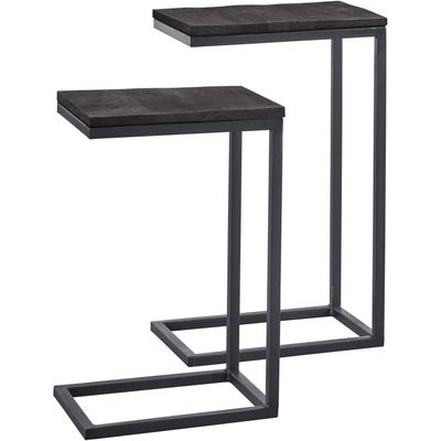 Bijzettafelset Northwood zwart 27 en 28 cm rechthoekig
