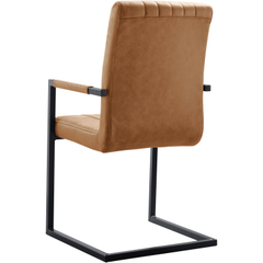 Eetkamerstoel Pareda met armleuning  cognac