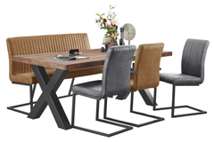 Eetkamerbank Pareda 130 cm cognac