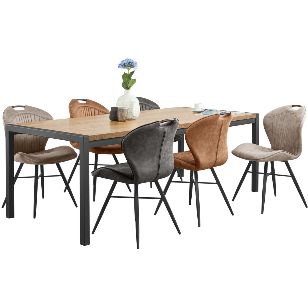 Eettafel Mantera 220x100 cm rechthoekig lichtbruin