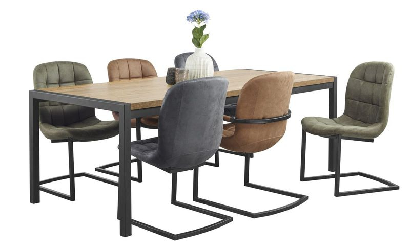 Eettafel Mantera 190x90 cm rechthoekig lichtbruin