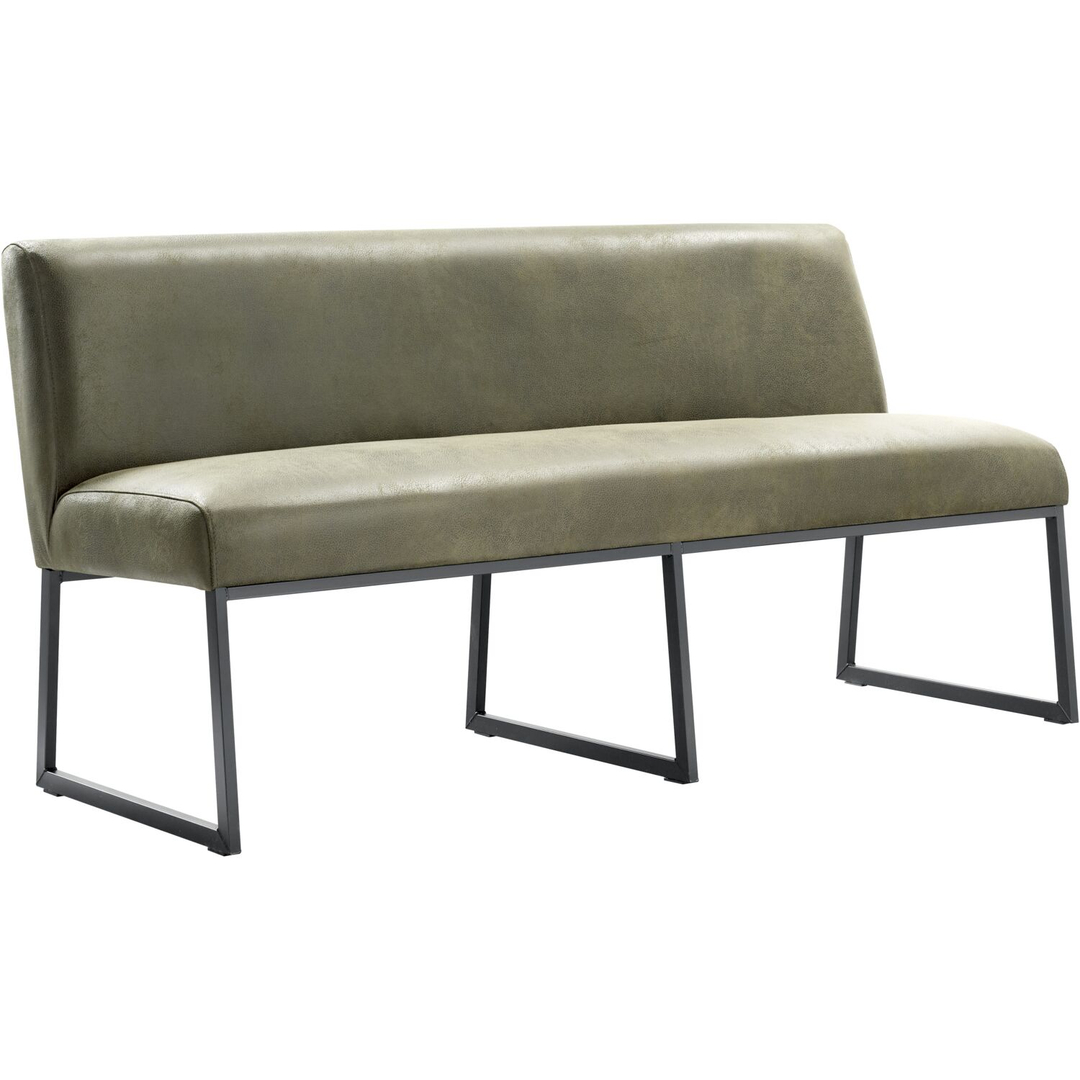 Eetkamerbank Thurso 170 cm microleder groen