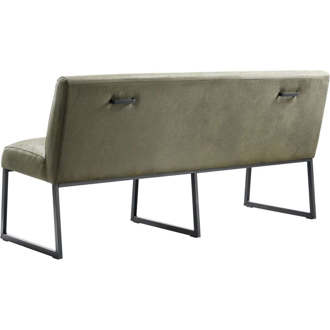 Eetkamerbank Thurso 170 cm microleder groen