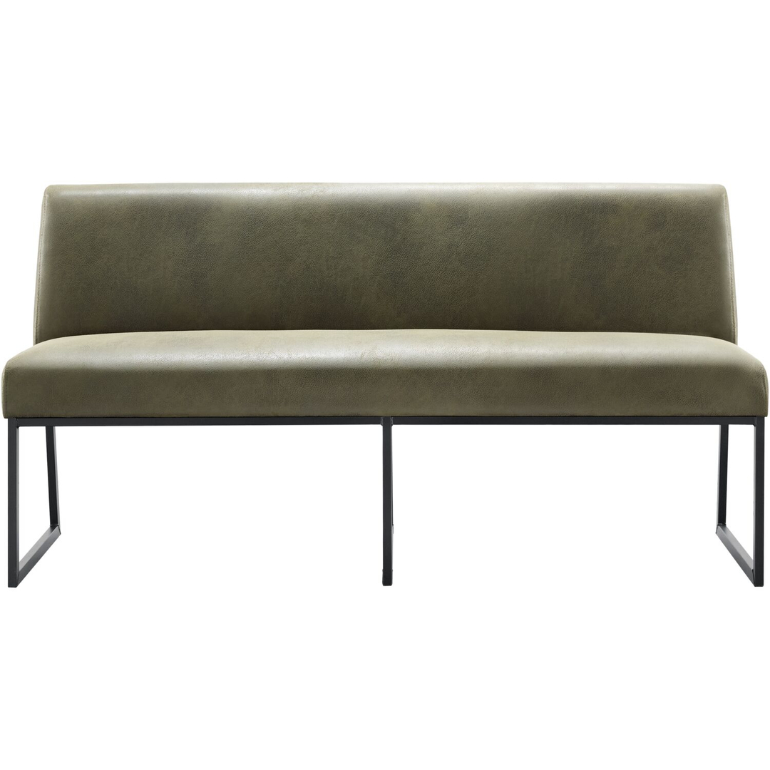 Eetkamerbank Thurso 170 cm microleder groen