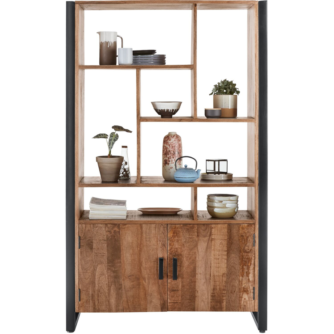 Vakkenkast Newhaven mangohout 180x110x43 cm
