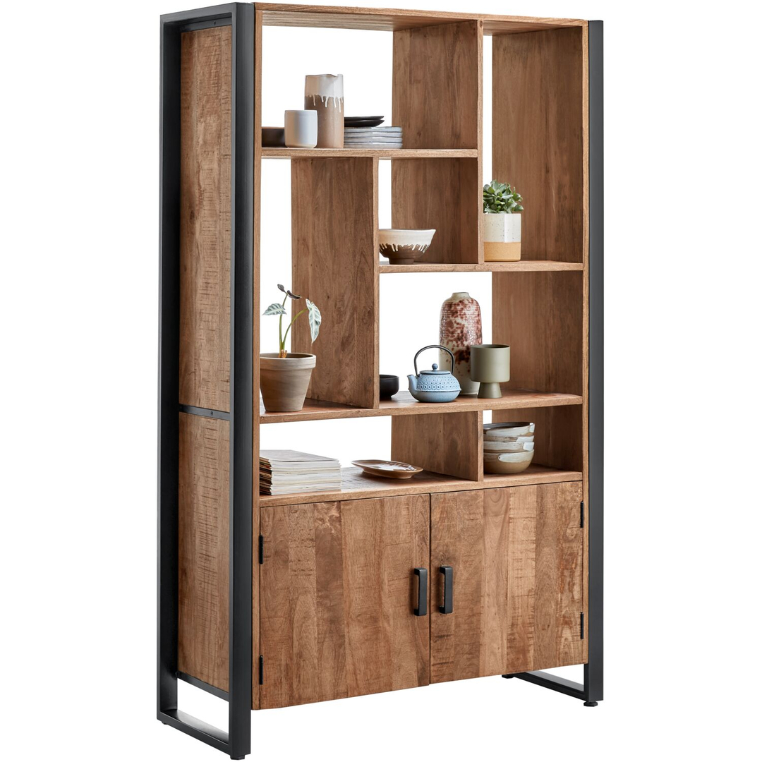 Vakkenkast Newhaven mangohout 180x110x43 cm