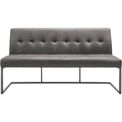 Eetkamerbank Oro 170 cm microleder donkergrijs