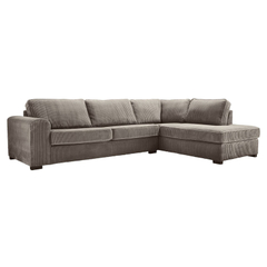 Hoekbank rechts Pomasi grijs met diepe zit premium comfort